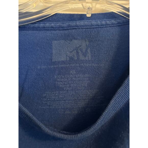 GUC MTV Music Television Blue T Shirt Mixing It Up Since 1981 Size XL - Picture 3 of 4